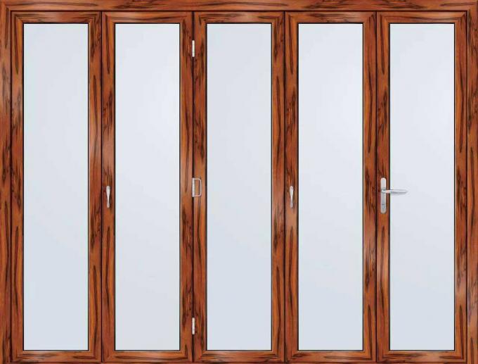 prix se pliant en aluminium de système de porte en verre de glissement de verre trempé