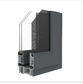 Air Tight Double Glass Aluminum Flush Door Outer Window Screen Integrated