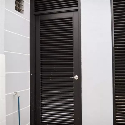 1.2mm Black Color Internal Window Louvres Shutters Toughened Terrace European Style