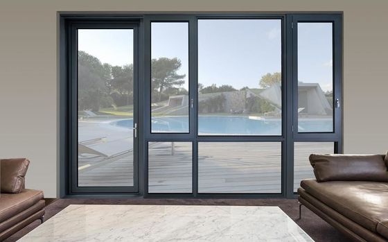 Outward Opening Aluminium Casement Windows Waterproof Hollow Glass