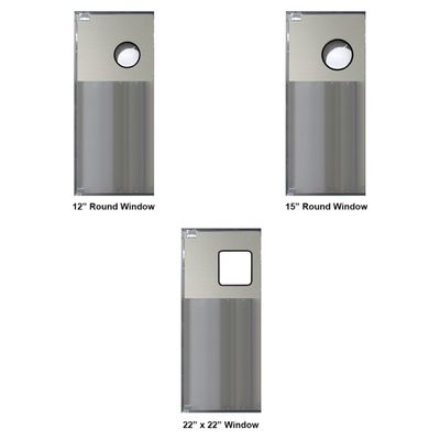 Fireproof Inswing Outswing Aluminum Swing Doors Anodized Finish For Restaurant