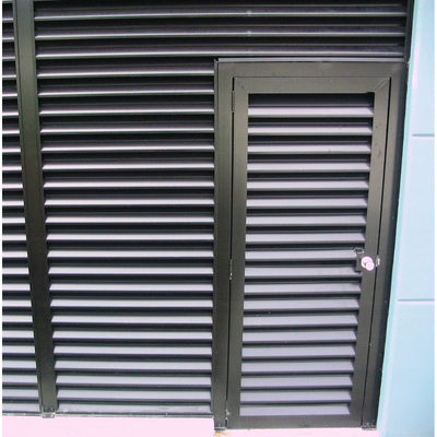 Ultra Silver Aluminium Louver Doors Tempered Glass Anodized Finish