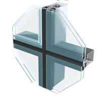 Unitized Glass Curtain Walls System Waterproof Exterior Aluminium Frame Structural Design
