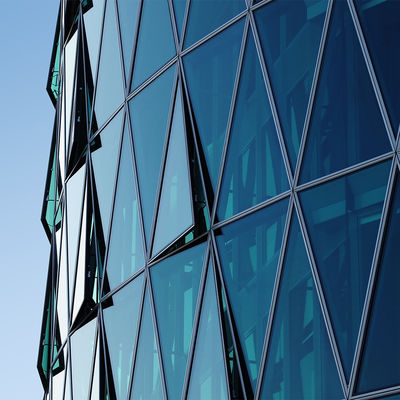 ODM Aluminum Curtain Walls Fireproof Relective Tempered Glass