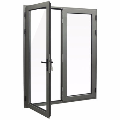ODM Aluminium Casement Doors Vertical Opening With Corner Code Connection