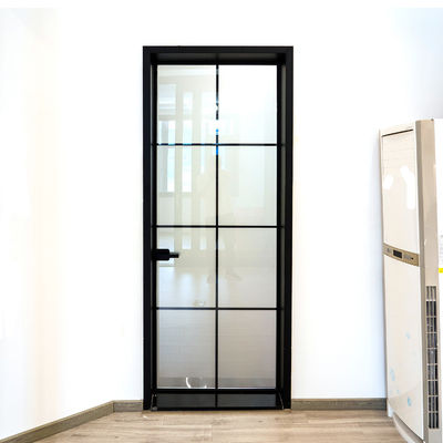 Bathroom Flat 6061 Aluminum Toilet Door Interior Decoration French Patio Swing Door
