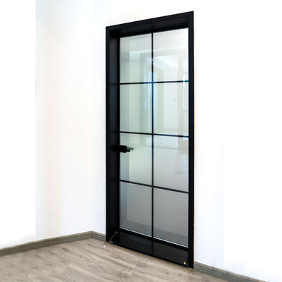 Bathroom Flat 6061 Aluminum Toilet Door Interior Decoration French Patio Swing Door