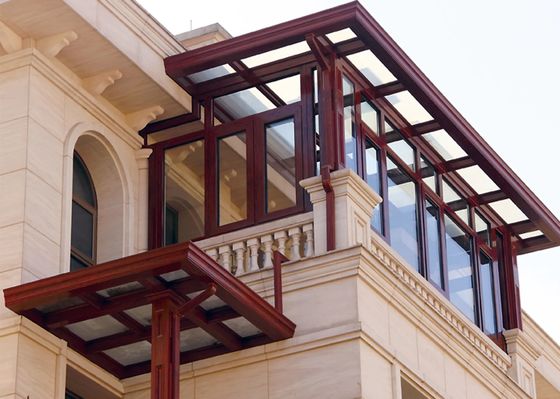 balcon en aluminium KLUK de Chambre de pièce en verre de jardin d'hiver de conception de solarium d'OIN de 1.5mm