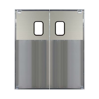 Fireproof Inswing Outswing Aluminum Swing Doors Anodized Finish For Restaurant
