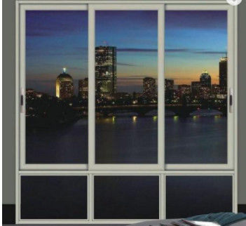 Powder Coated Aluminium Sliding Windows Vertical Magnetic Screen