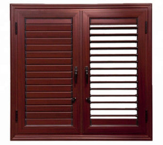 Internal Aluminium Louver Doors Swing Up And Down With Frosted Glass Panels