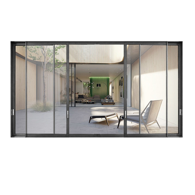 Sound Proof Sliding Aluminum Framed Glass Door For Home Australian Standard